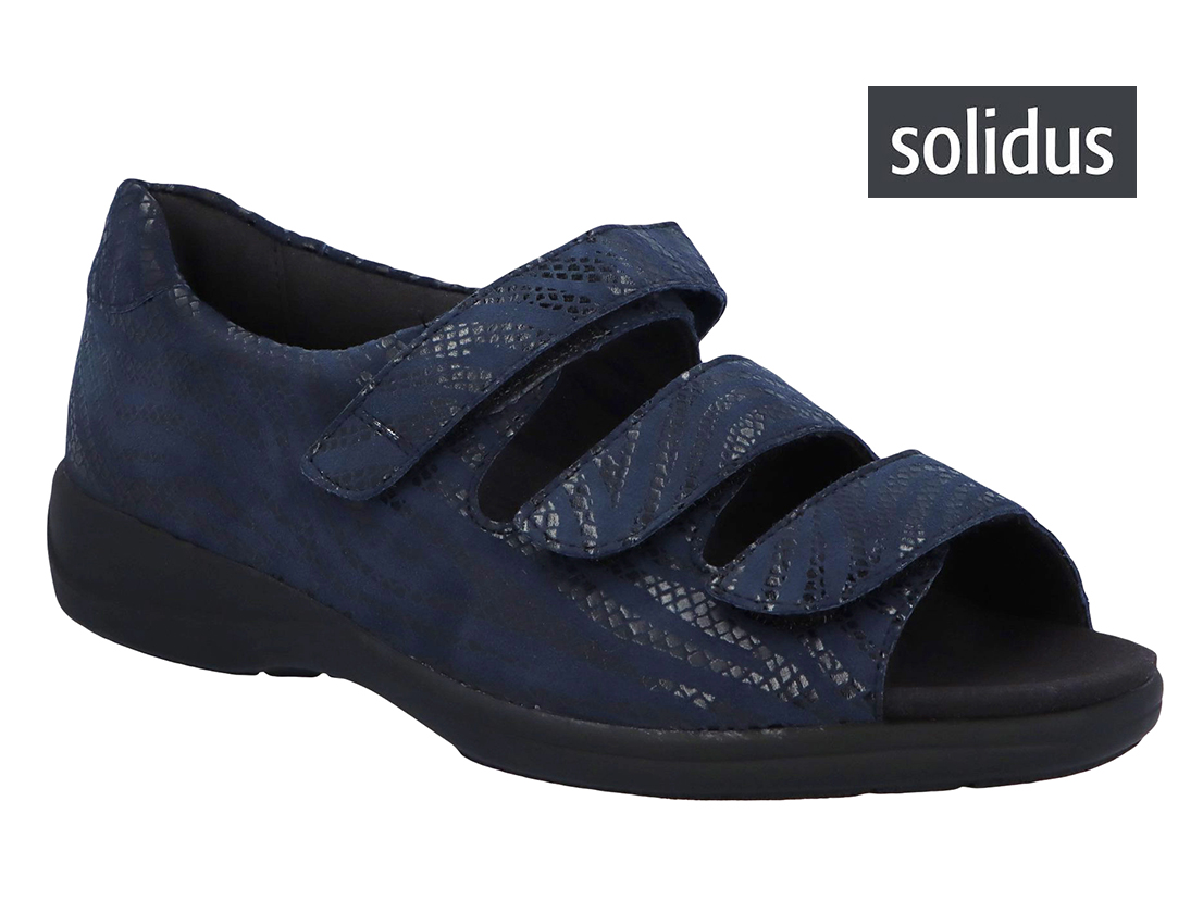 bouwer Onderverdelen jukbeen Solidus 73504 sandalen dichte hak blauw - Aalders Schoenmode