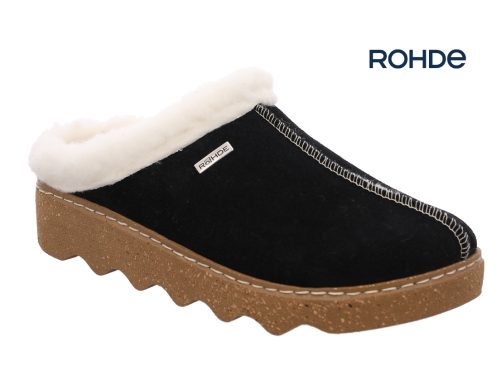 Rohde 6125-90 damespantoffel zwart
