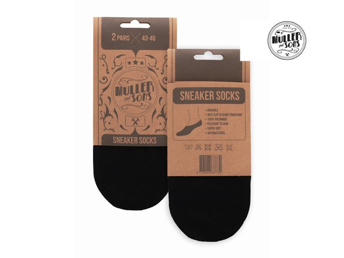 Muller & Sons Sneaker Socks 2 pack zwart