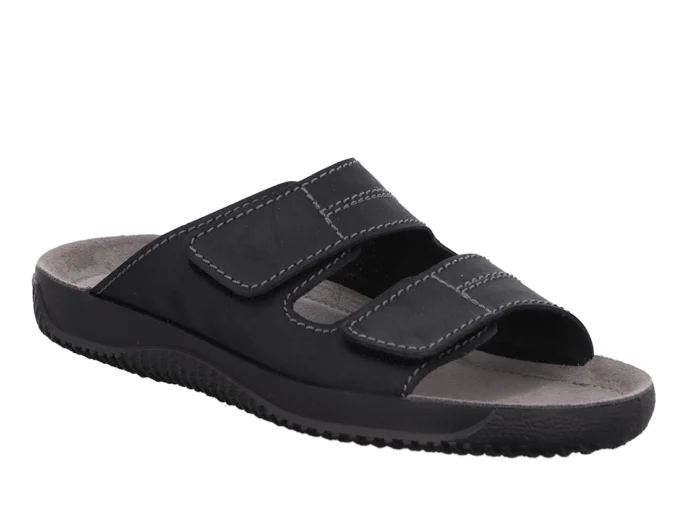 Rohde 1987 herenslipper klittenband zwart