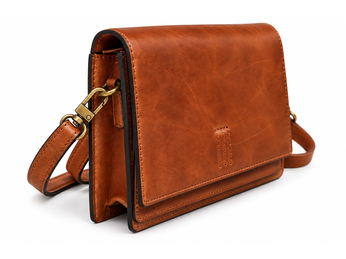 Bag2Bag Nuuk cognac schoudertasje
